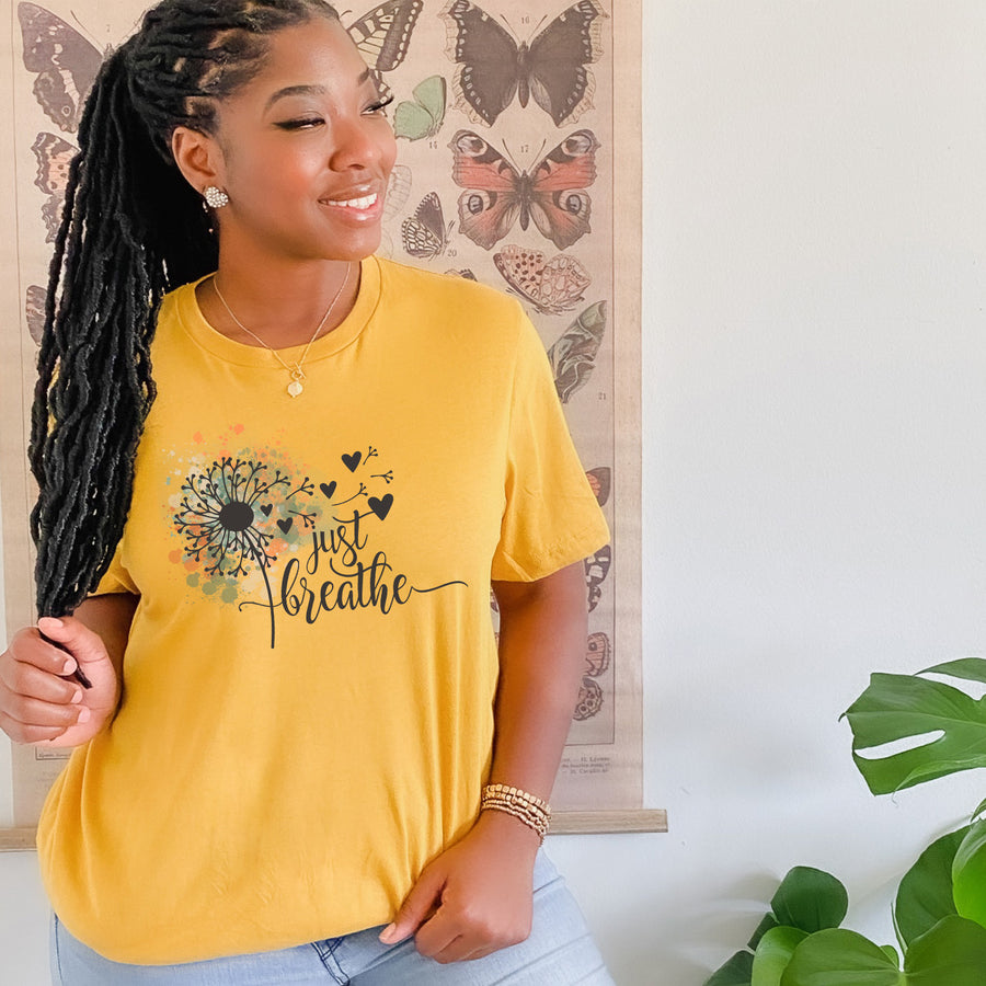 Just Breathe Dandelion T-shirt