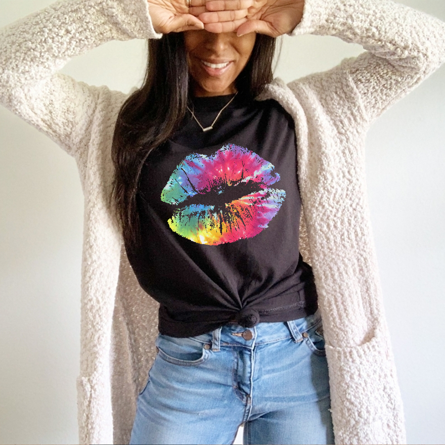 Tie Dye Lips T-shirt