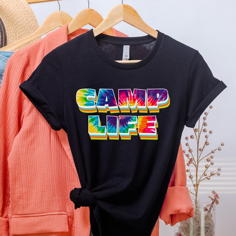 Tie Dye Camp Life T-shirt
