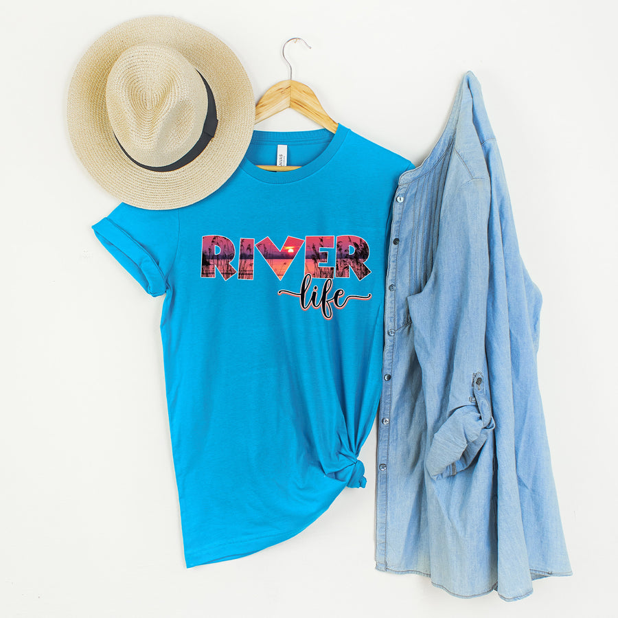 Sunset River Life T-shirt