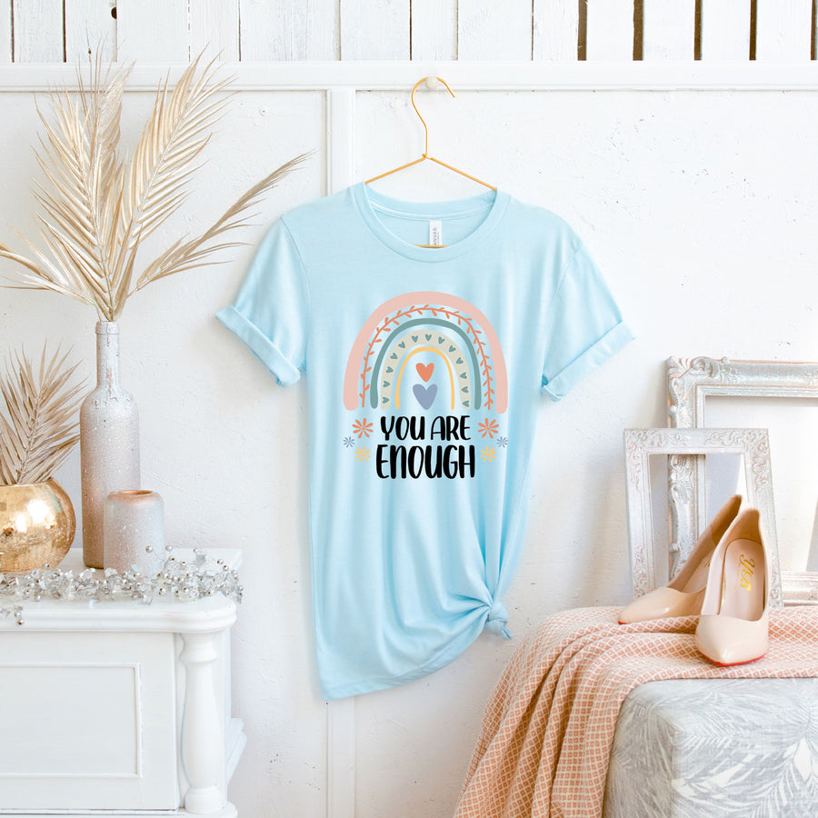 You Are Enough Rainbow T-shirt