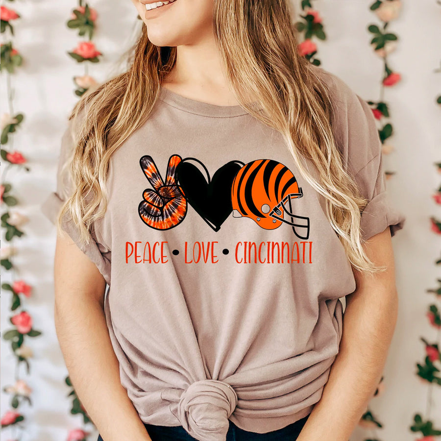Peace Love Cincinnati T-shirt