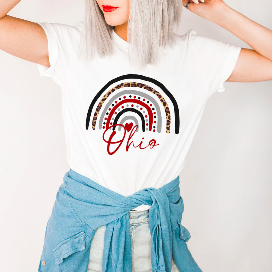 Ohio Leopard Rainbow T-shirt