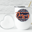 Denver Distressed Leopard Circle Wine Tumbler
