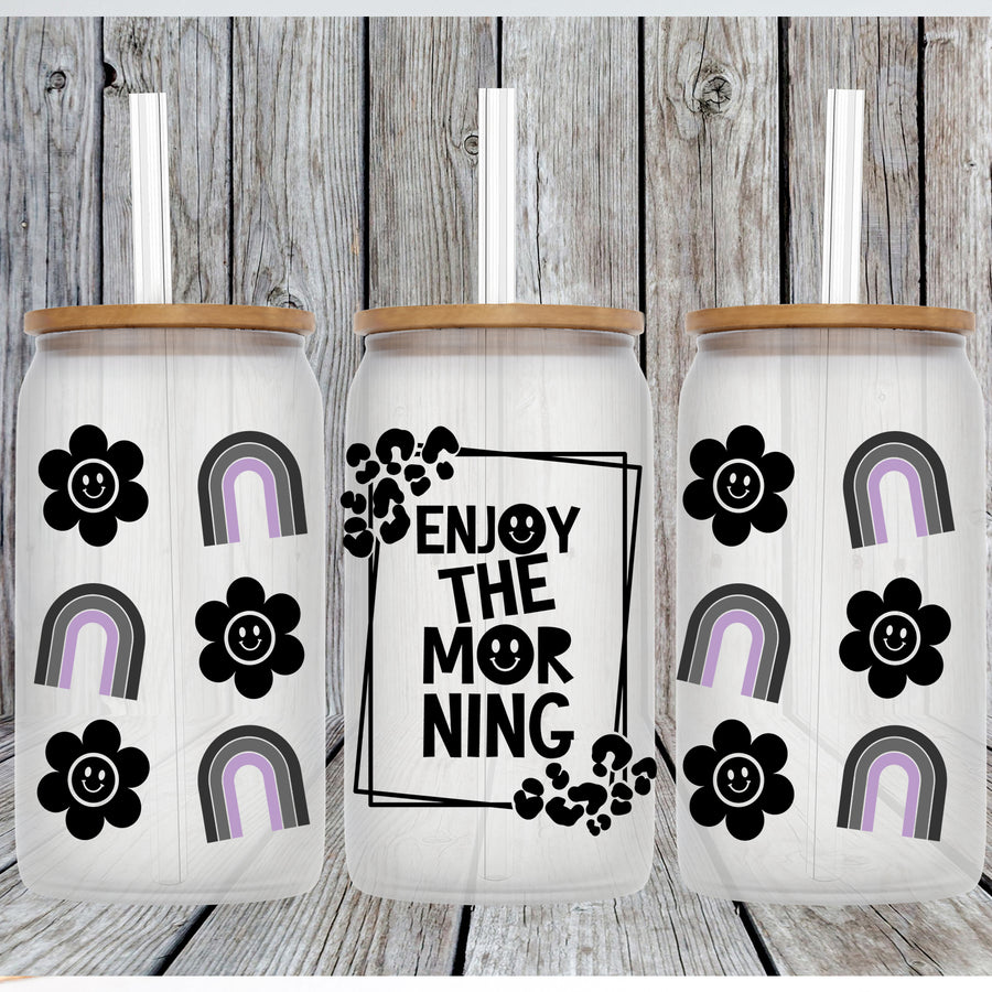 Enjoy The Morning Glass Can Tumbler