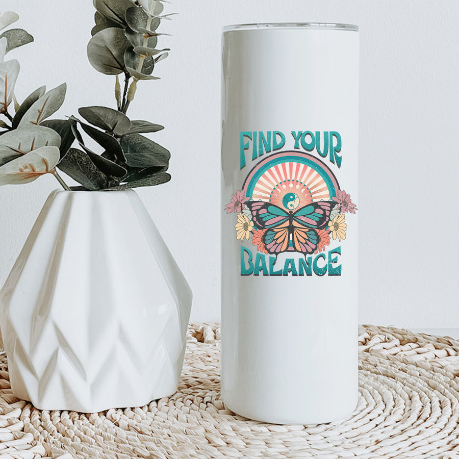 Find Your Balance Skinny Tumbler
