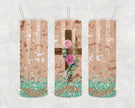 Floral Cross 20oz Skinny Tumbler