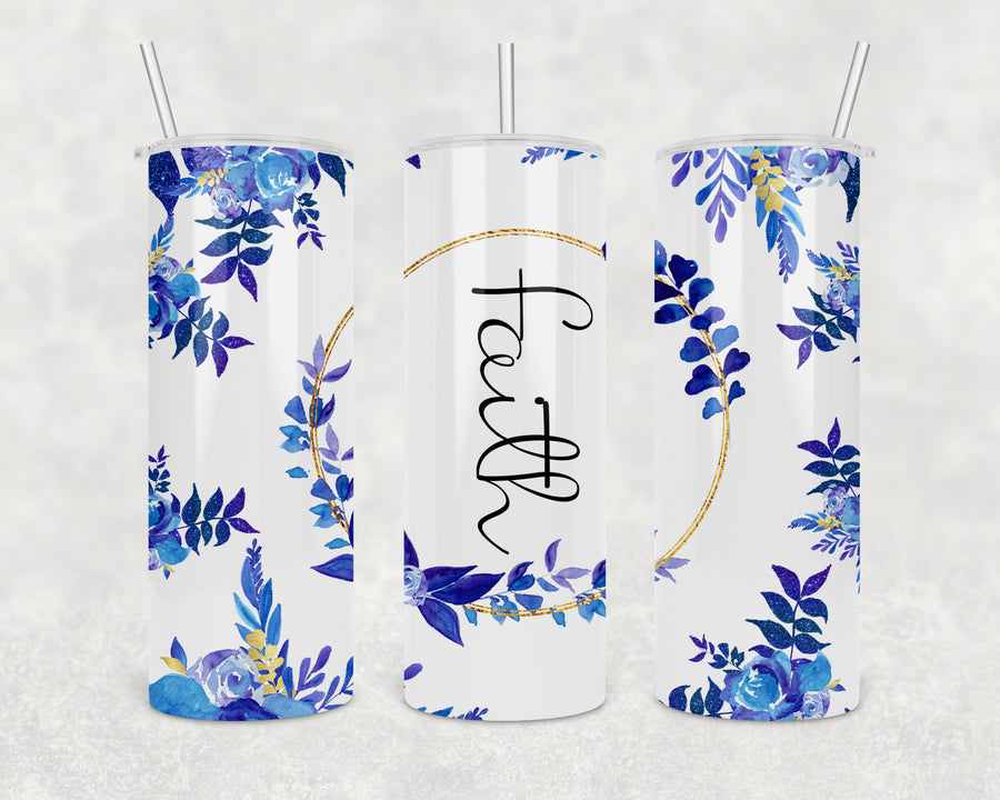 Floral Faith 20oz Skinny Tumbler