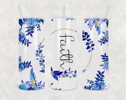 Floral Faith 20oz Skinny Tumbler