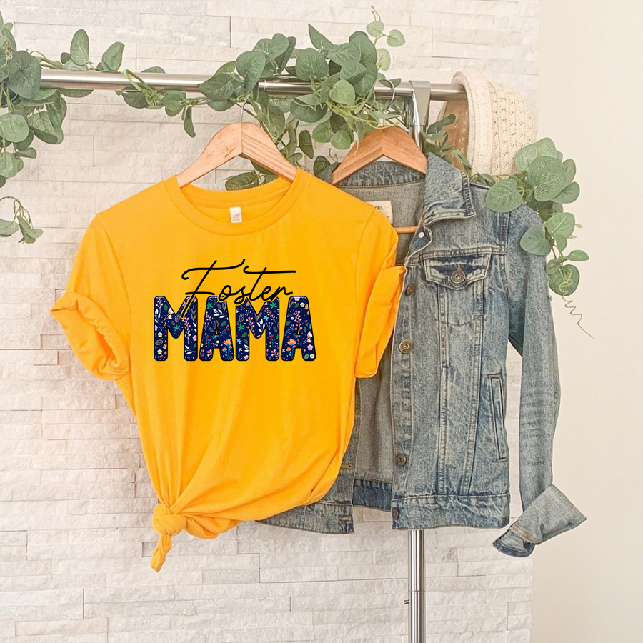 Floral Foster Mama T-shirt