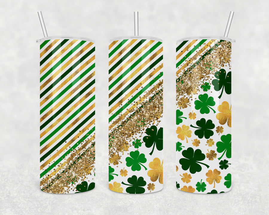 Four Leaf Clover Stripes 20oz Skinny Tumbler