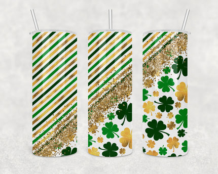 Four Leaf Clover Stripes 20oz Skinny Tumbler
