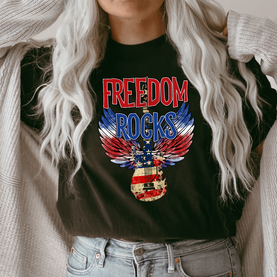 Freedom Rocks Guitar Unisex T-shirt