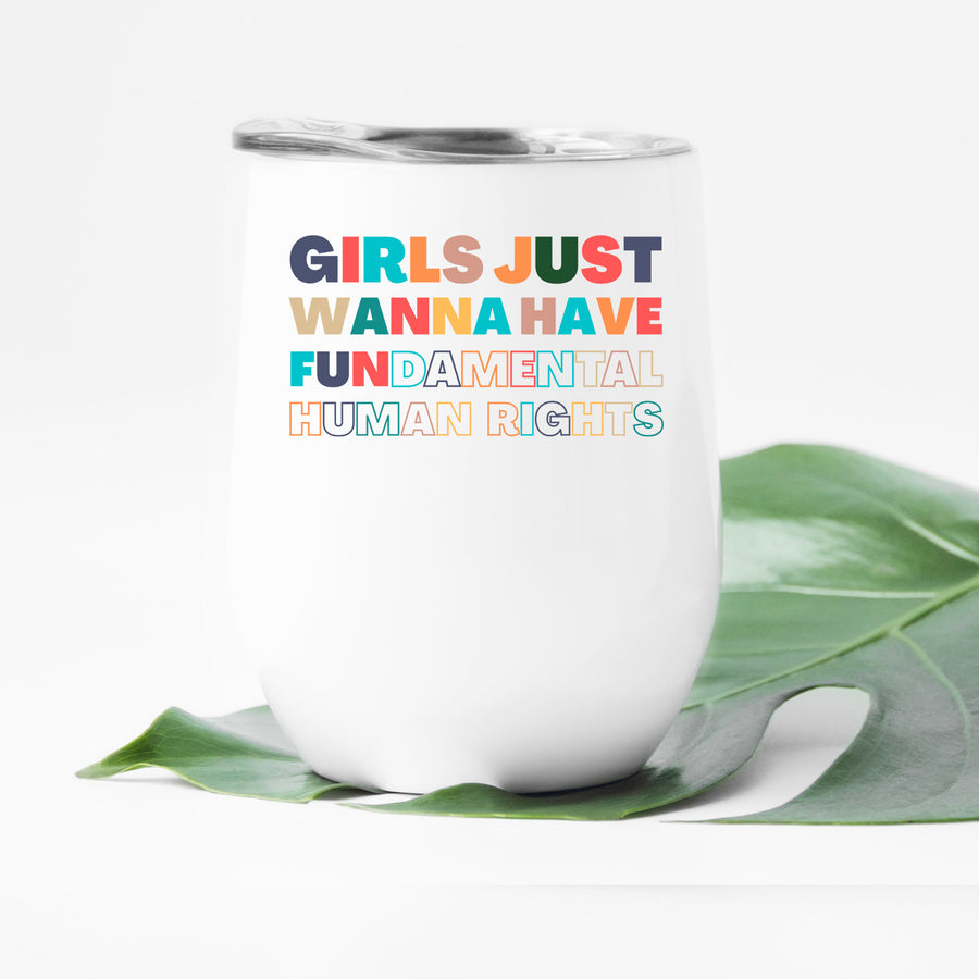 Fundamental Human Rights Wine Tumbler