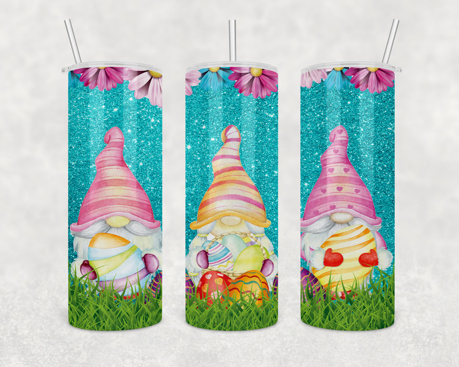 Glitter Easter Gnomes 20oz Skinny Tumbler