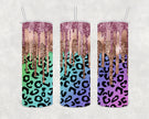 Glitter Leopard Skinny Tumbler