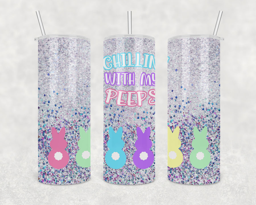 Glitter Peeps 20oz Skinny Tumbler