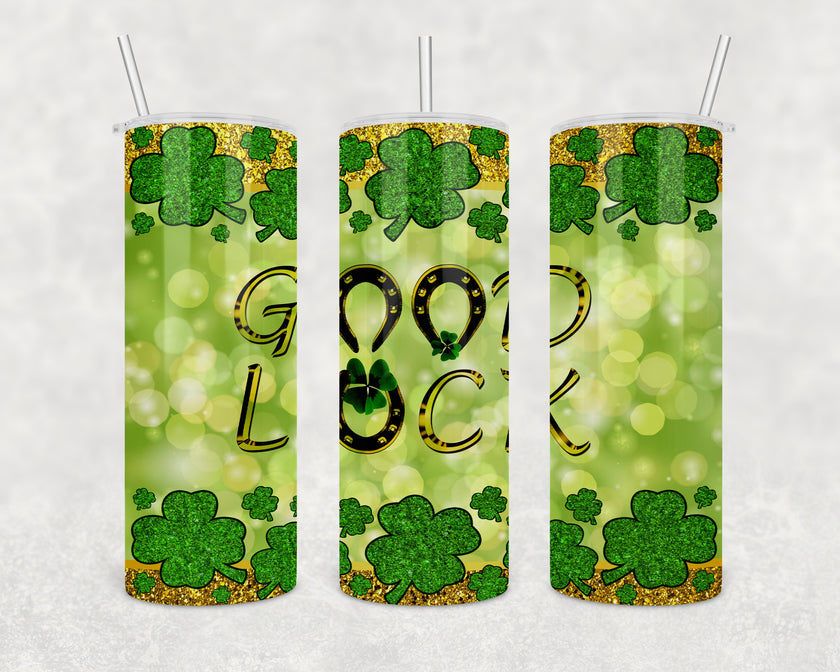 Good Luck Clover 20oz Skinny Tumbler
