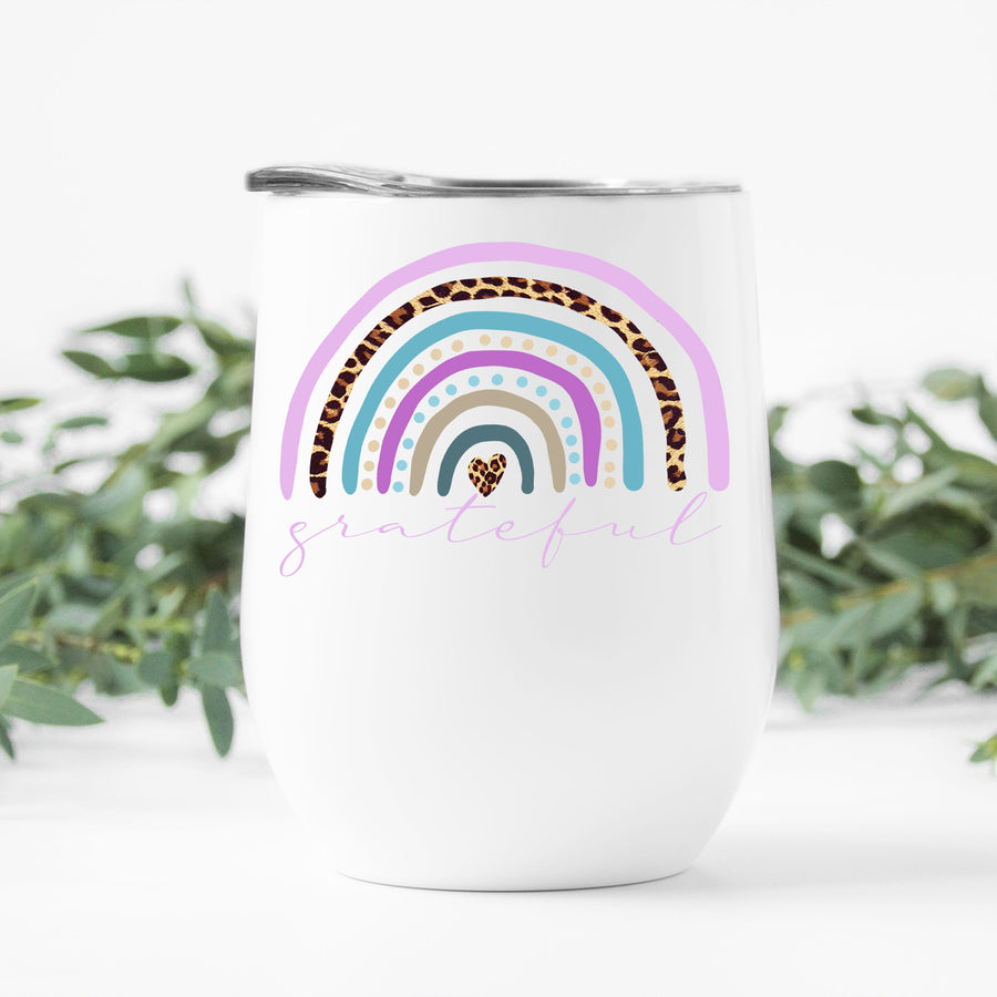 Grateful Rainbow Wine Tumbler