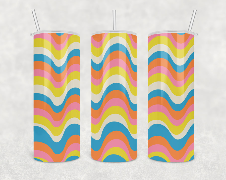 Groovy Waves 20oz Skinny Tumbler
