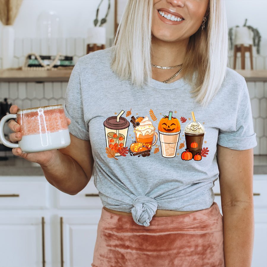 Happy Pumpkin Coffee Unisex T-shirt