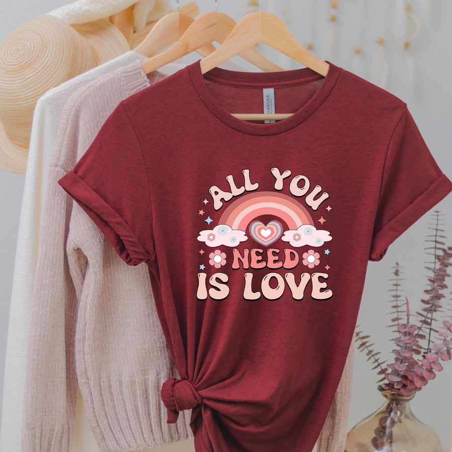 All You Need is Love Rainbow Unisex T-shirt