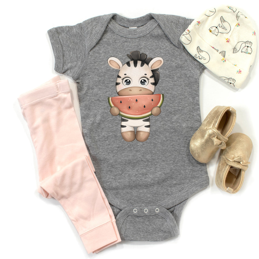 Watermelon Zebra Onesie
