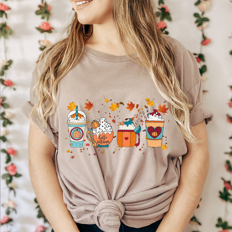 Hello Autumn Coffee Unisex T-shirt