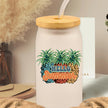 Hello Summer Pineapple Glass Can Tumbler