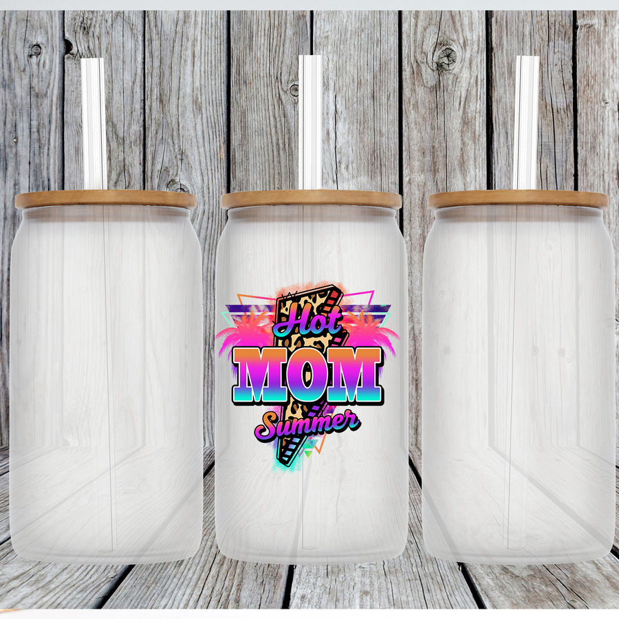Hot Mom Summer Glass Can Tumbler
