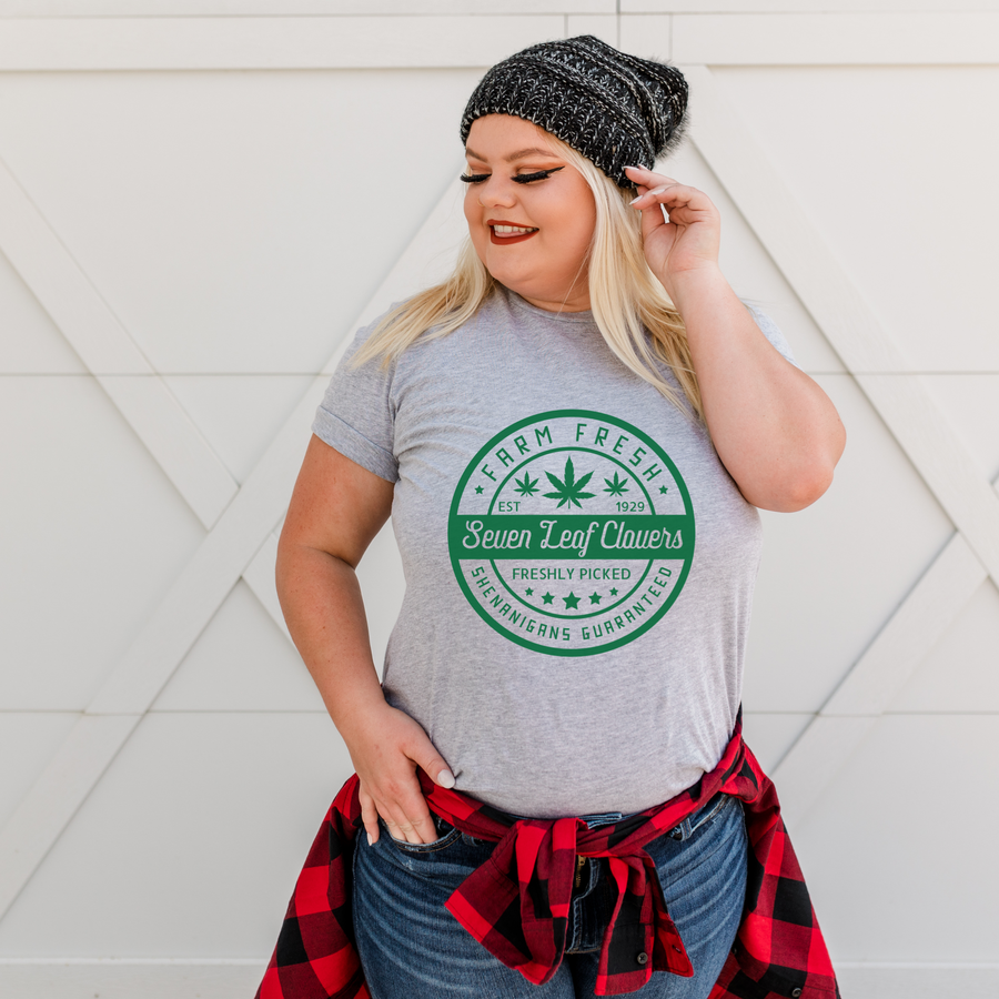 Farm Fresh Seven Leaf Clovers Unisex T-shirt