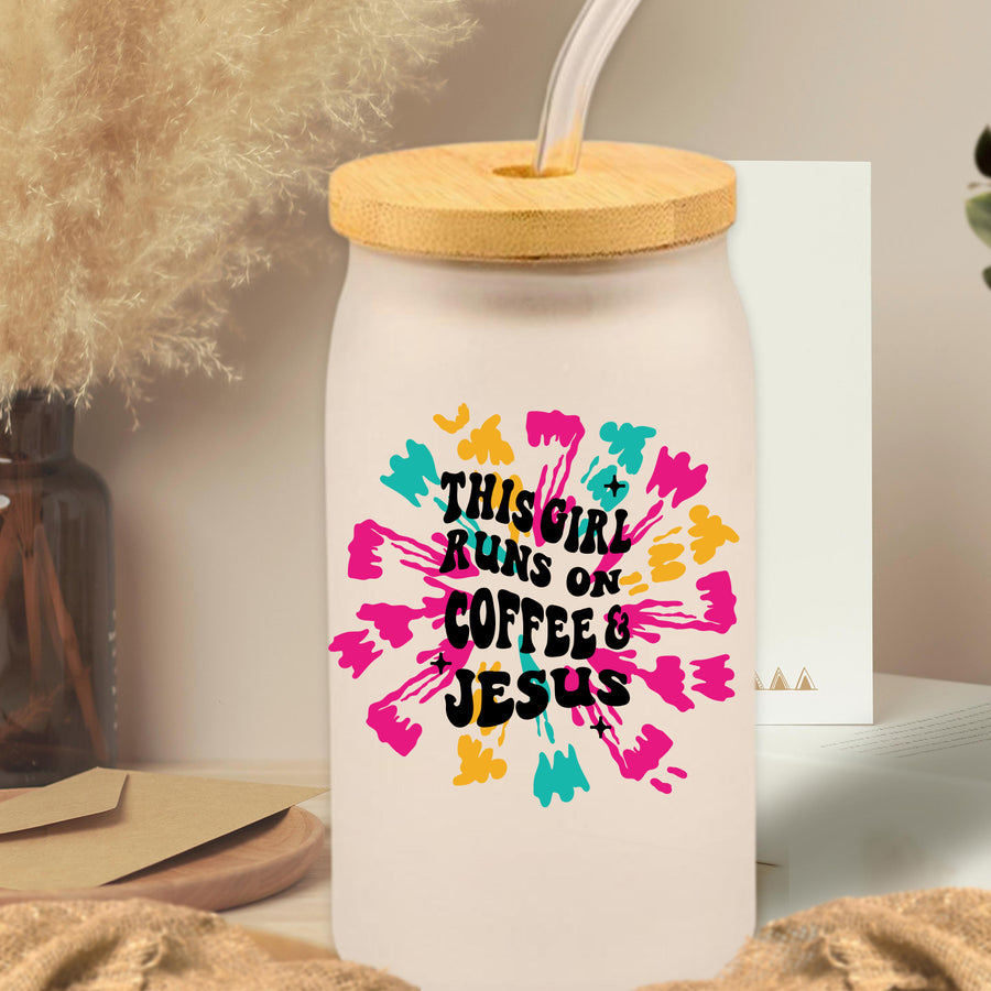 Jesus and Coffee Glass Can Tumbler