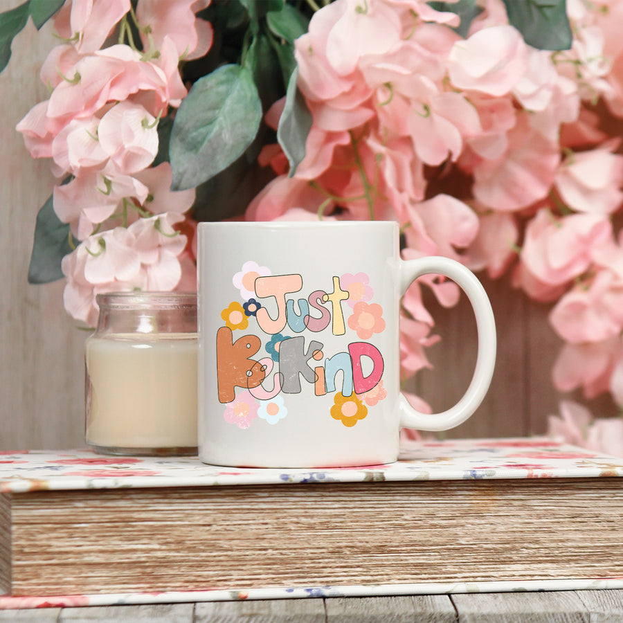 Just Be Kind Flowers 15oz Mug