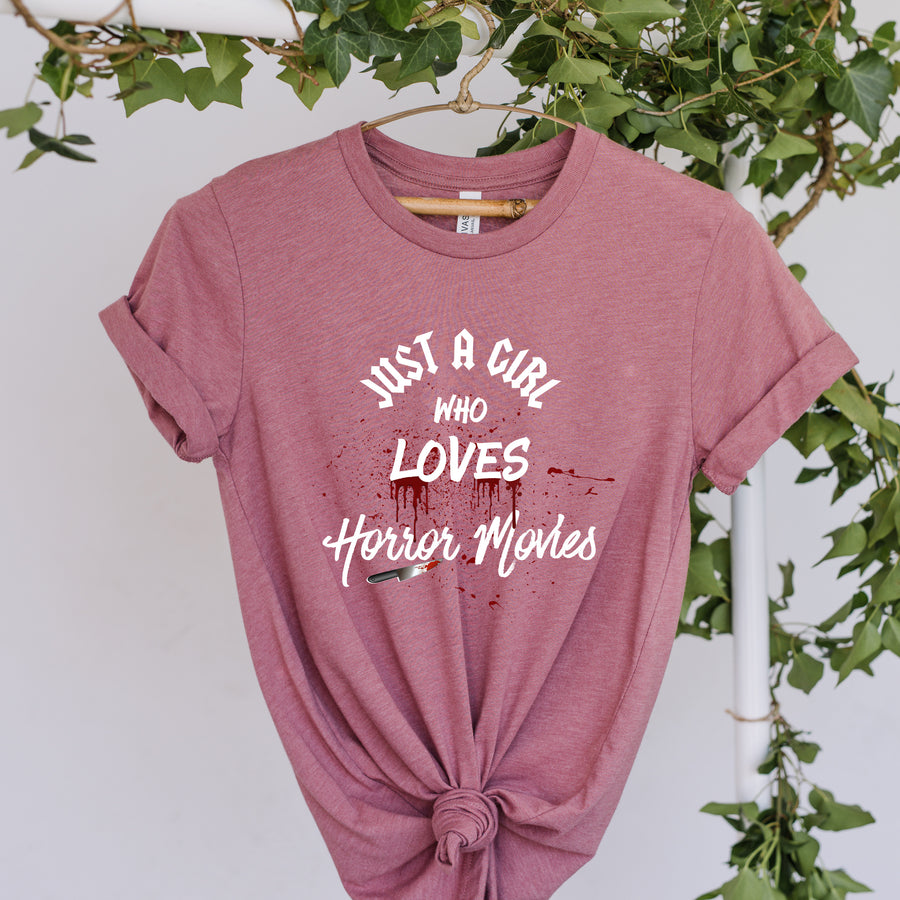 Just A Girl Who Loves Horror Movies Unisex T-shirt
