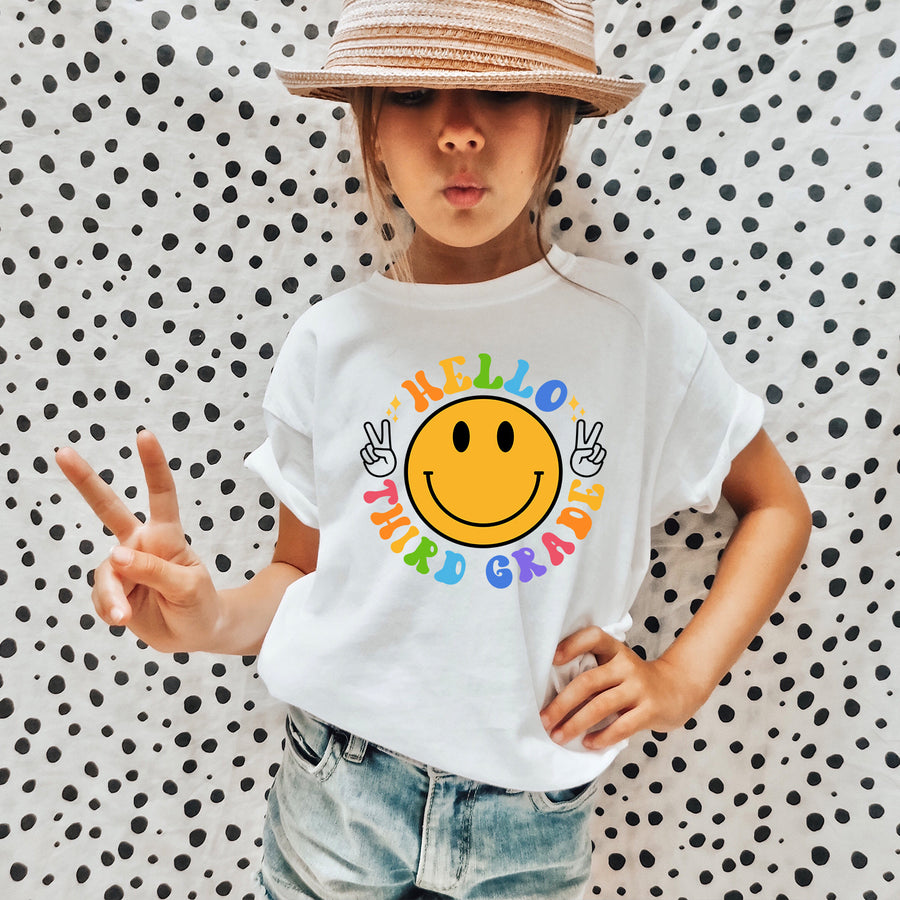 Retro Smiley Grades Youth T-shirt