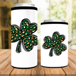 Leopard Shamrock Can Cooler