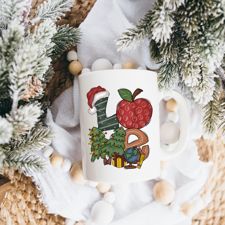 Love Teaching Christmas 15oz Mug