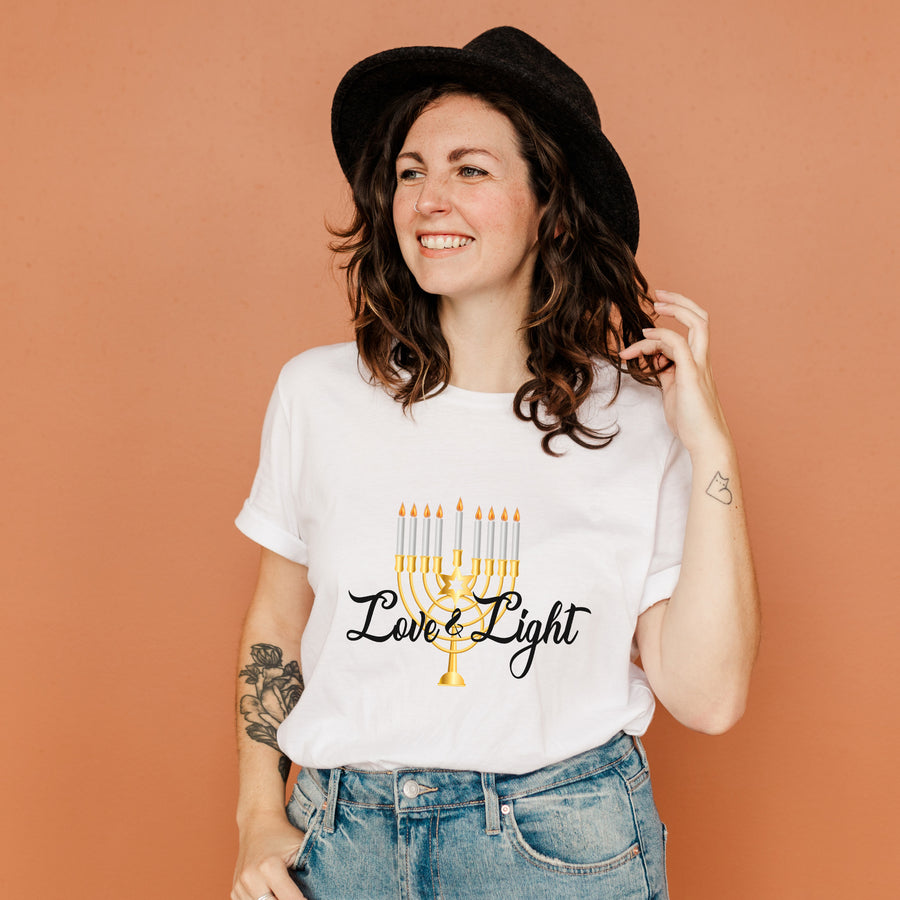 Love & Light Menorah Unisex T-shirt