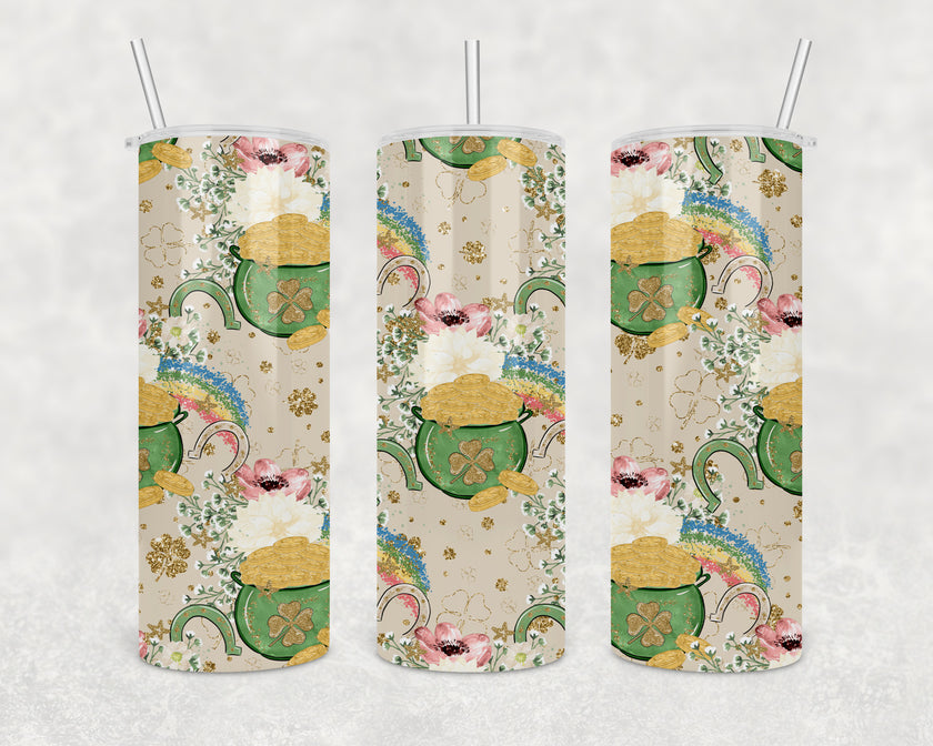 Lucky Pot of Gold 20oz Skinny Tumbler
