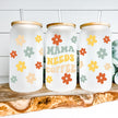Mama Needs Coffee Retro Glass Can Tumbler