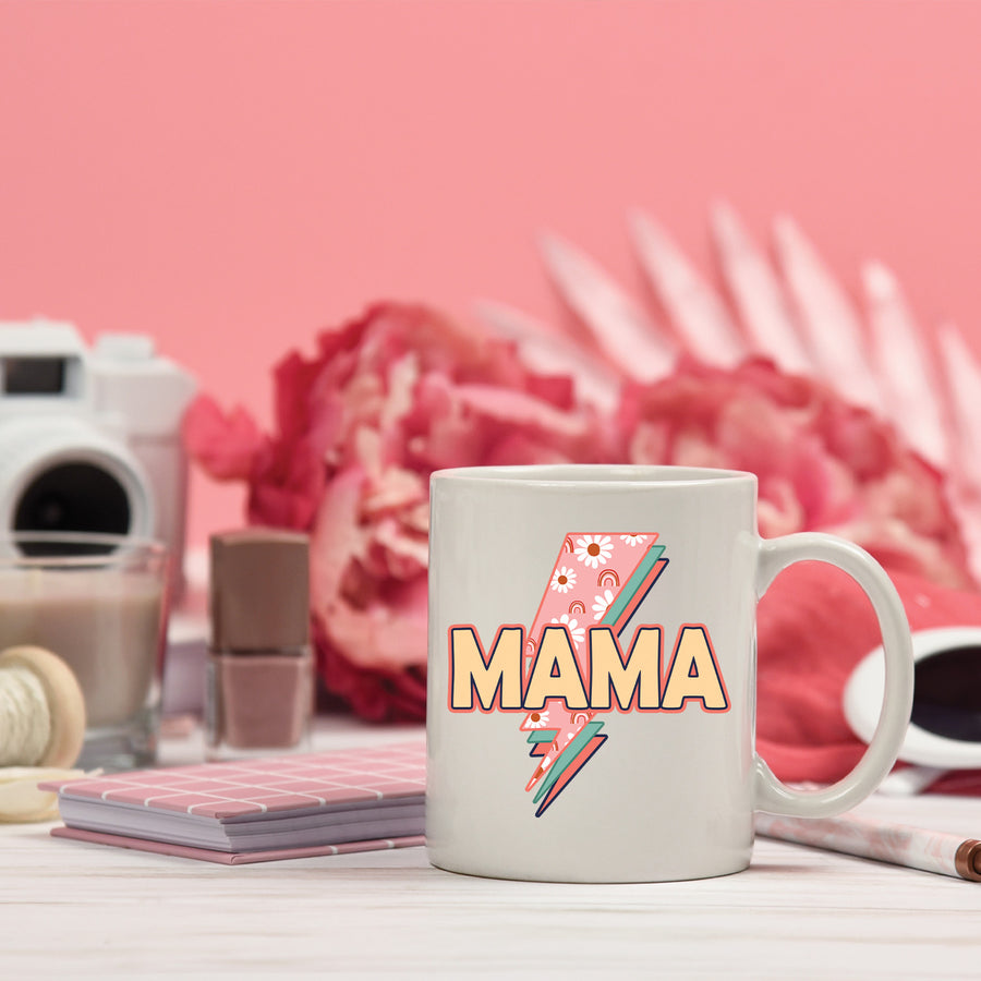 Mama Retro Lightening Bolt 15oz Mug