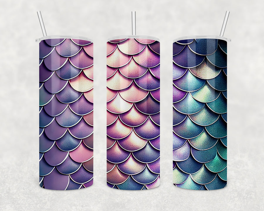 Mermaid Scales 20oz Skinny Tumbler