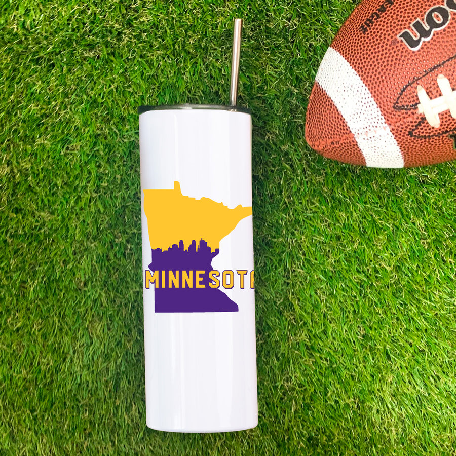 Minnesota Skyline Skinny Tumbler