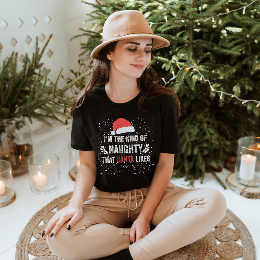 The Kind of Naughty Santa Likes Unisex T-shirt
