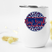 New York Distressed Leopard Circle Wine Tumbler