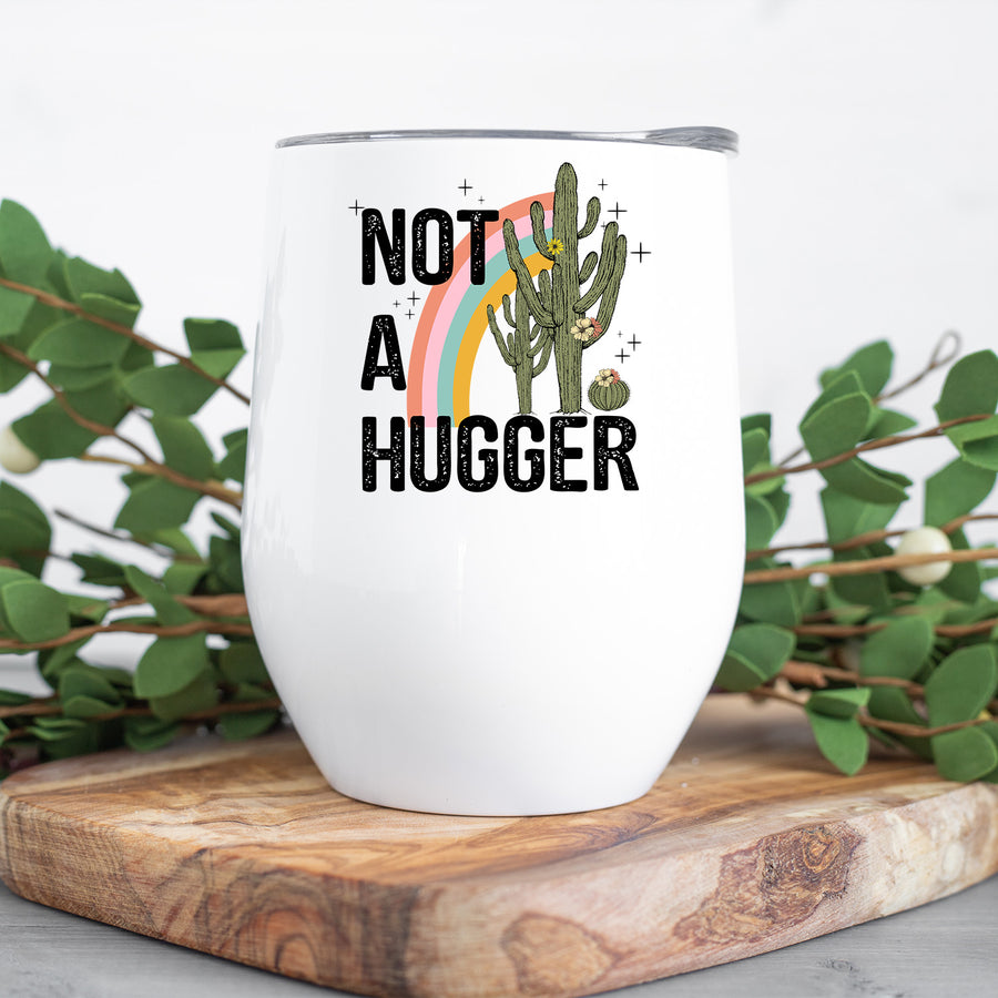 Not A Hugger Cactus Wine Tumbler