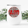 Ohio Distressed Leopard Circle Wine Tumbler
