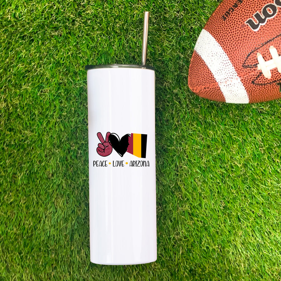 Peace Love Arizona Skinny Tumbler