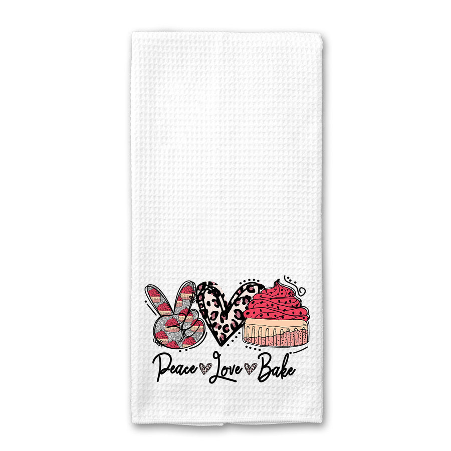 Peace Love Bake Kitchen Towel