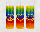 Peace Love Smile Skinny Tumbler
